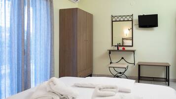 Deluxe Double Room, Balcony, Pool View | In-room safe, blackout curtains, iron/ironing board, free WiFi