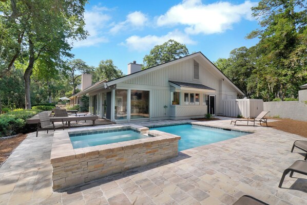 A heated pool