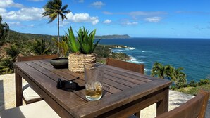 Outdoor dining - Mountaintop villa for film, TV and photo shoots only.  Not for vacation rental. (Samana)