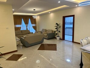 Living area - Spacious 3-bedroom apartment with Gym room and AC in vibrant Addis Ababa (Addis Ababa)