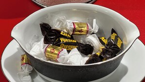 Un bol rempli de bonbons variés, posé sur une assiette blanche.