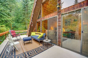House (2 Bedrooms) | Front of property - Explore Mt St Helens: A-frame Chalet w/ Deck! (Ariel)