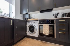 Microwave, oven, stovetop, dishwasher
