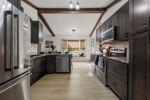 Microwave, oven, stovetop, dishwasher - Dog-Friendly Bourbon Trail Home w/ Speakeasy, Pool, Hot Tub, + Game Room (Frankfort)