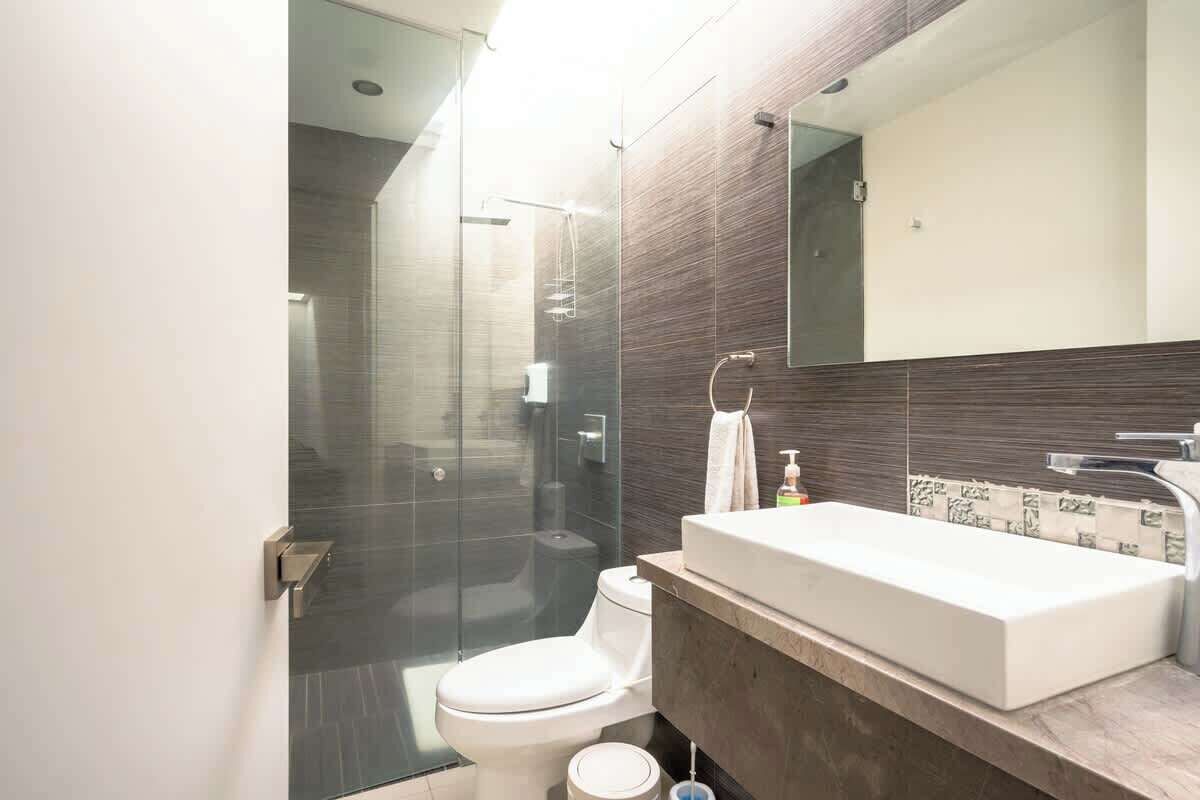 Shower, hair dryer
