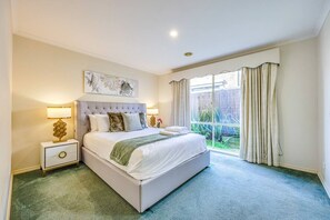4 bedrooms, iron/ironing board, travel cot, WiFi