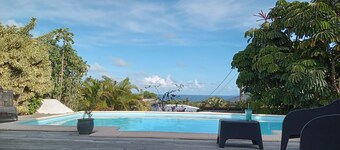 Villa Cocodile, sea view, 3mn from the beach by car