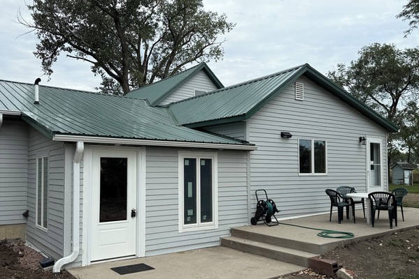 Front of the property in the roundabout.