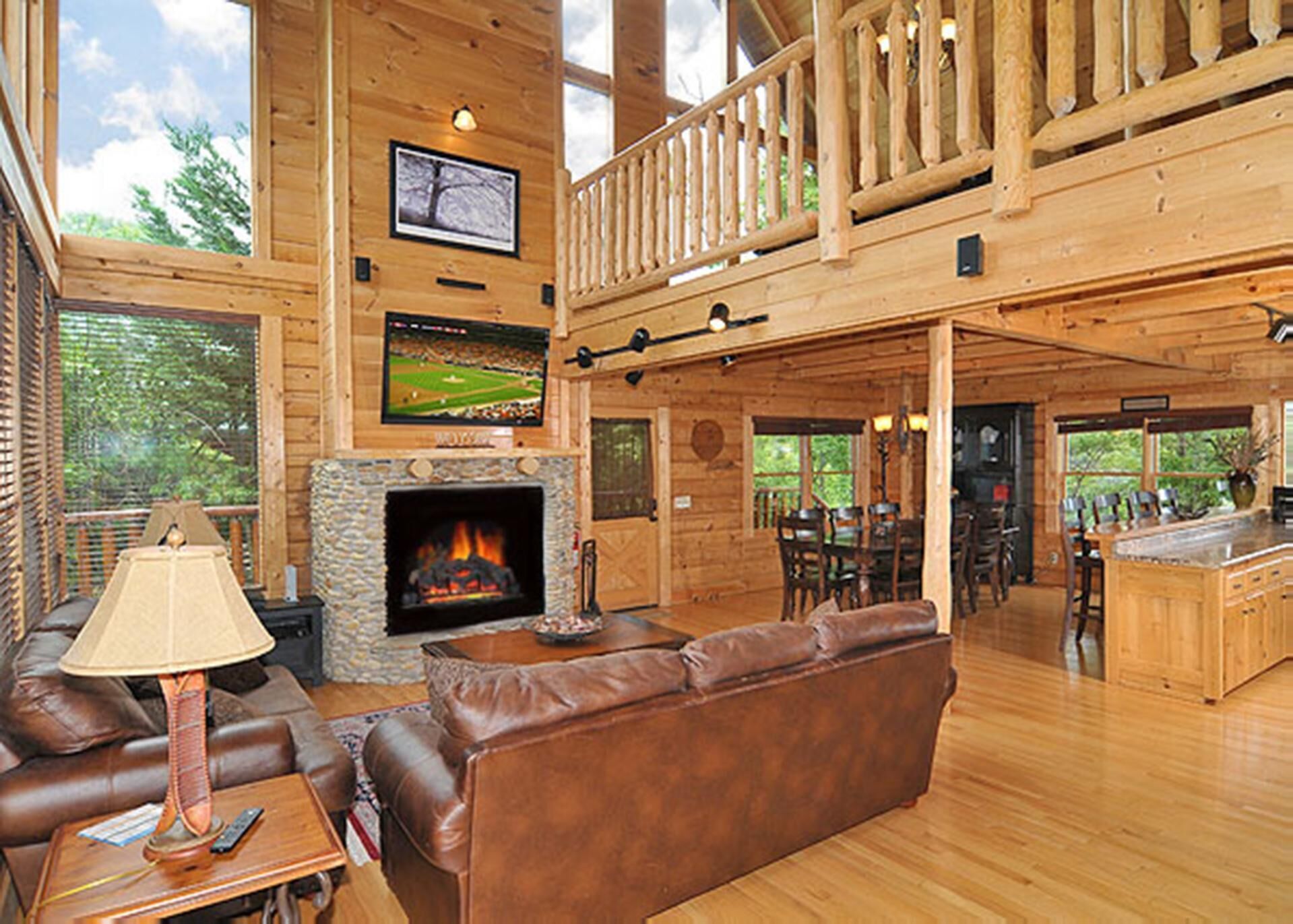 Smart TV, fireplace, DVD player