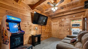 Fireplace - Cozy Rustic Cabin w/ Hot Tub & Pool Table (Sevierville)
