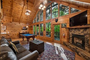 03-Recreation Room - Cozy Rustic Cabin w/ Hot Tub & Pool Table (Sevierville)