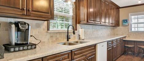 Microwave, oven, stovetop, dishwasher