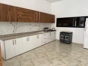 Private kitchen - Villa Adam: 3-bedroom villa in Sidi Abdellah Ghiat 22 Km from Downtown Marrakech (Sidi Abdellah Ghiat)