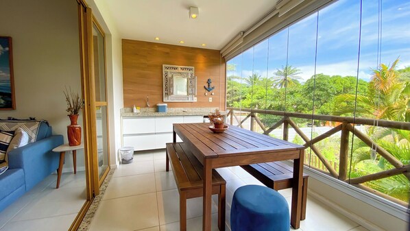 Apartment, Smoking | 2 bedrooms - Apto c Varanda Piscina e Churrasqueira - Imbassa (Mata de São João)