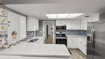 Microwave, oven, stovetop, dishwasher