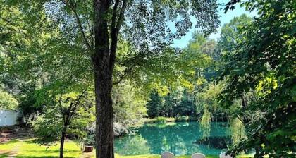 Lovely 2BR Guesthouse in Greenville Near Furman w/ Pond Views & Fire Pit