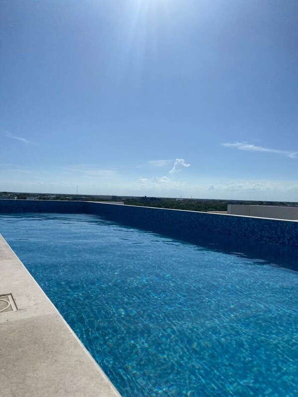 A heated pool