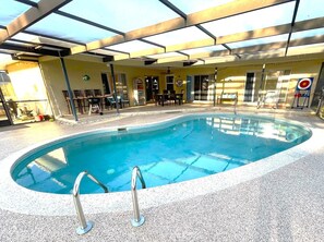 Outdoor pool, a heated pool