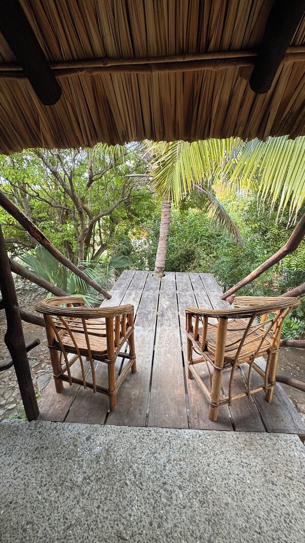 Superior tweepersoonskamer, uitzicht op tuin | Terras