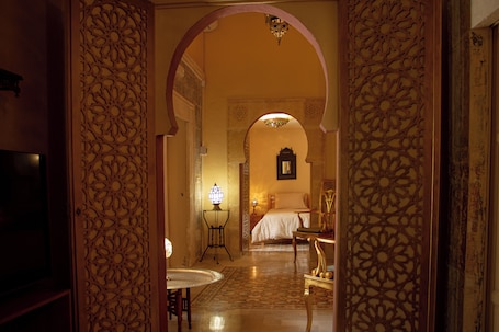 Interior. Dar Shams, a restored aristocratic Riad in the heart of Sousse's Medina