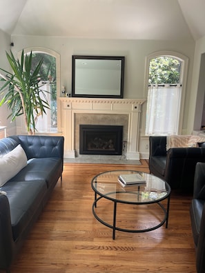 TV, fireplace -  4bedroom house with large yard on the water, 2 decks, hot tub. Animals welcome. (Kenmore)