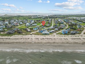 På stranden, badehåndklæder