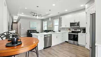 Microwave, oven, stovetop, dishwasher