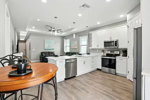 Microwave, oven, stovetop, dishwasher