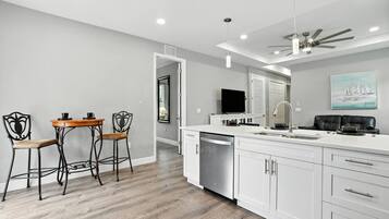 Microwave, oven, stovetop, dishwasher