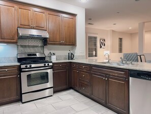 Microwave, oven, stovetop, dishwasher