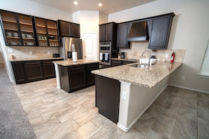 Microwave, oven, stovetop, dishwasher