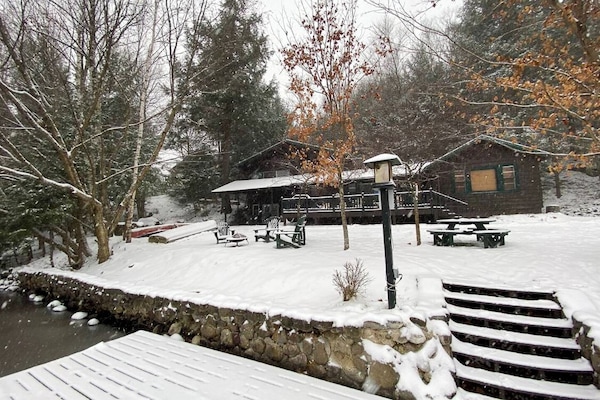 Snow-covered winter views of Hemlock, with a quiet Adirondack backdrop.