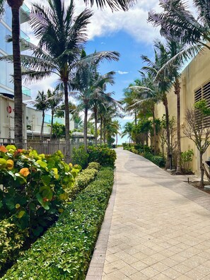 Property grounds - Modern 2BR condo, 5 min walk to the beach w/ Heated Pool and free parking spot (Sunny Isles Beach)