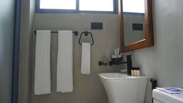 SĂšche-cheveux, serviettes fournies, savon, papier toilette