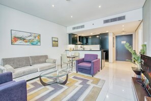 Apartamento Premium, vistas a la ciudad | Sala de estar