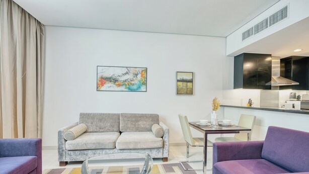 Premium appartement, uitzicht op de stad | Woonkamer