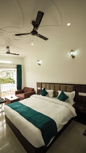 Deluxe Double Room, Balcony, Hill View | Desk, laptop workspace, free WiFi