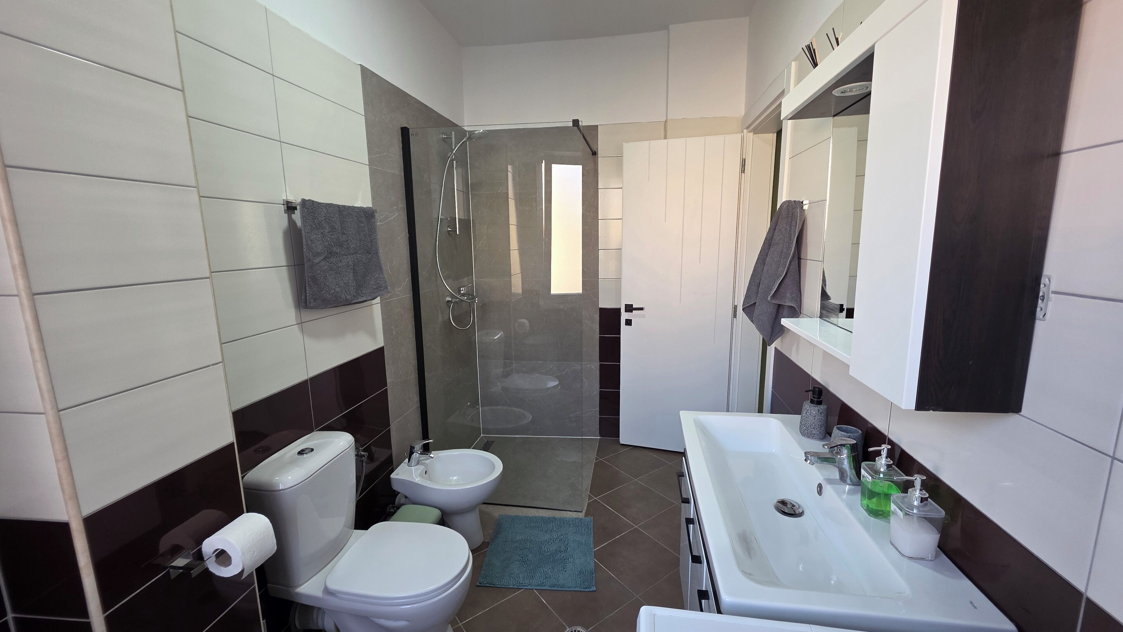Regadera, amenidades de baño ecológicas, secadora de cabello, bidet 