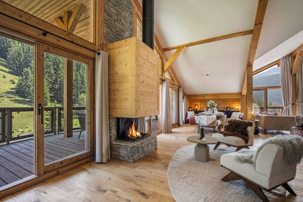 Luxury Apartment, Balcony | Living area | 45-inch LCD TV with digital channels, Netflix, Hulu