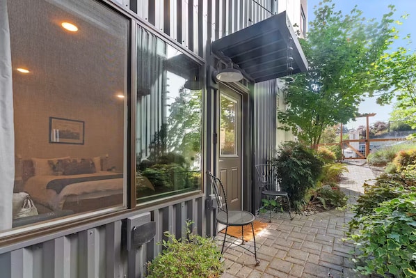 Terrace/patio - Modern Studio by Light Rail • Kitchen, Parking, AC, W/D (Seattle)