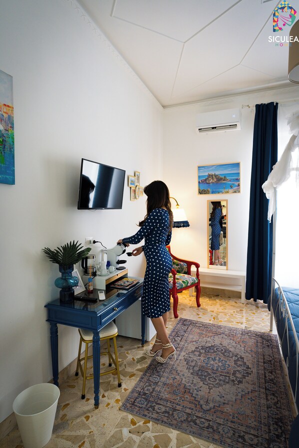 Comfort tweepersoonskamer, balkon | Een kluis op de kamer, een strijkplank/strijkijzer, gratis wifi