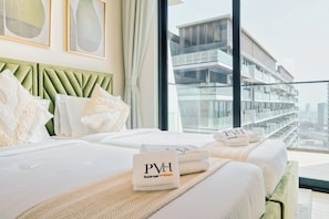 Appartement Prestige, balcon, vue sur la ville | Coffre-fort, rideaux d’obscurcissement, système d’insonorisation