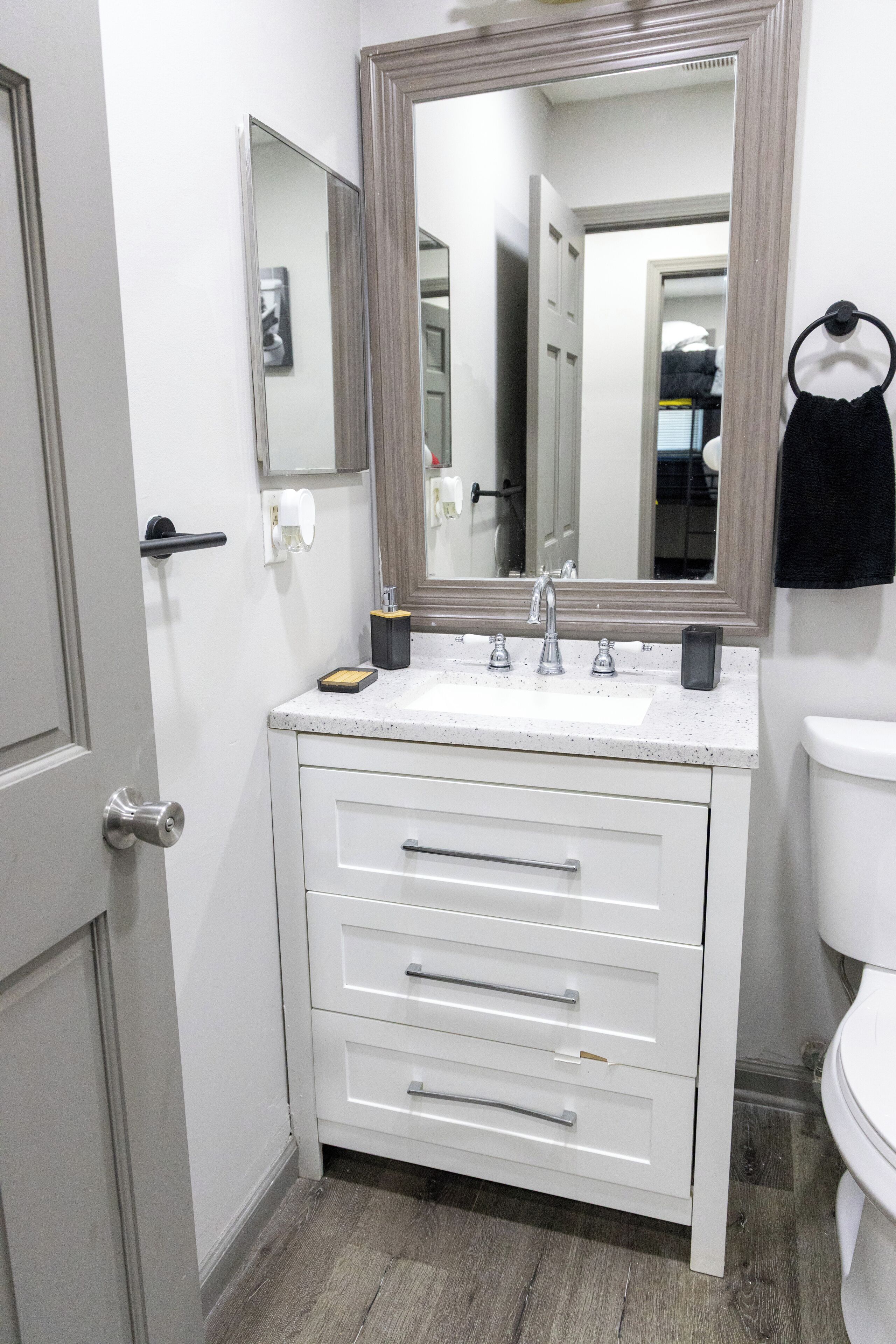 Towels, soap, toilet paper