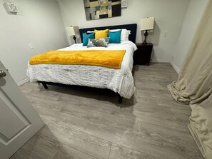 2 bedrooms, iron/ironing board, WiFi, bed sheets