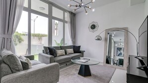 Premium Villa, City View | Living area - PVH - Chic 3BR Villa - Albizia (Dubai)