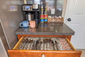 Enjoy a hot cup of coffee on us. Nothing says good morning like a hot cup of joe