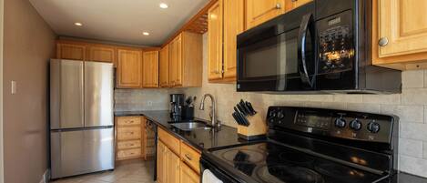 Microwave, oven, stovetop, dishwasher