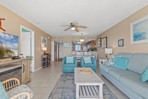 Smart TV, DVD player - 607 – Beachfront 2BR Escape | Gulf Views, Balcony & Sleeps 8 (Panama City Beach)