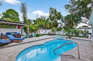 Outdoor pool, a heated pool