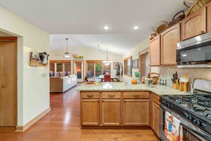Microwave, oven, stovetop, dishwasher